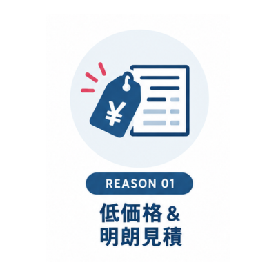 REASON01 低価格＆明朗見積